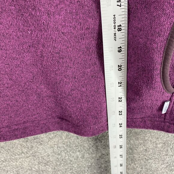 Eddie Bauer Sweater Women S Small Purple Knit High Neck Button Up Long Sleeve - Picture 8 of 9